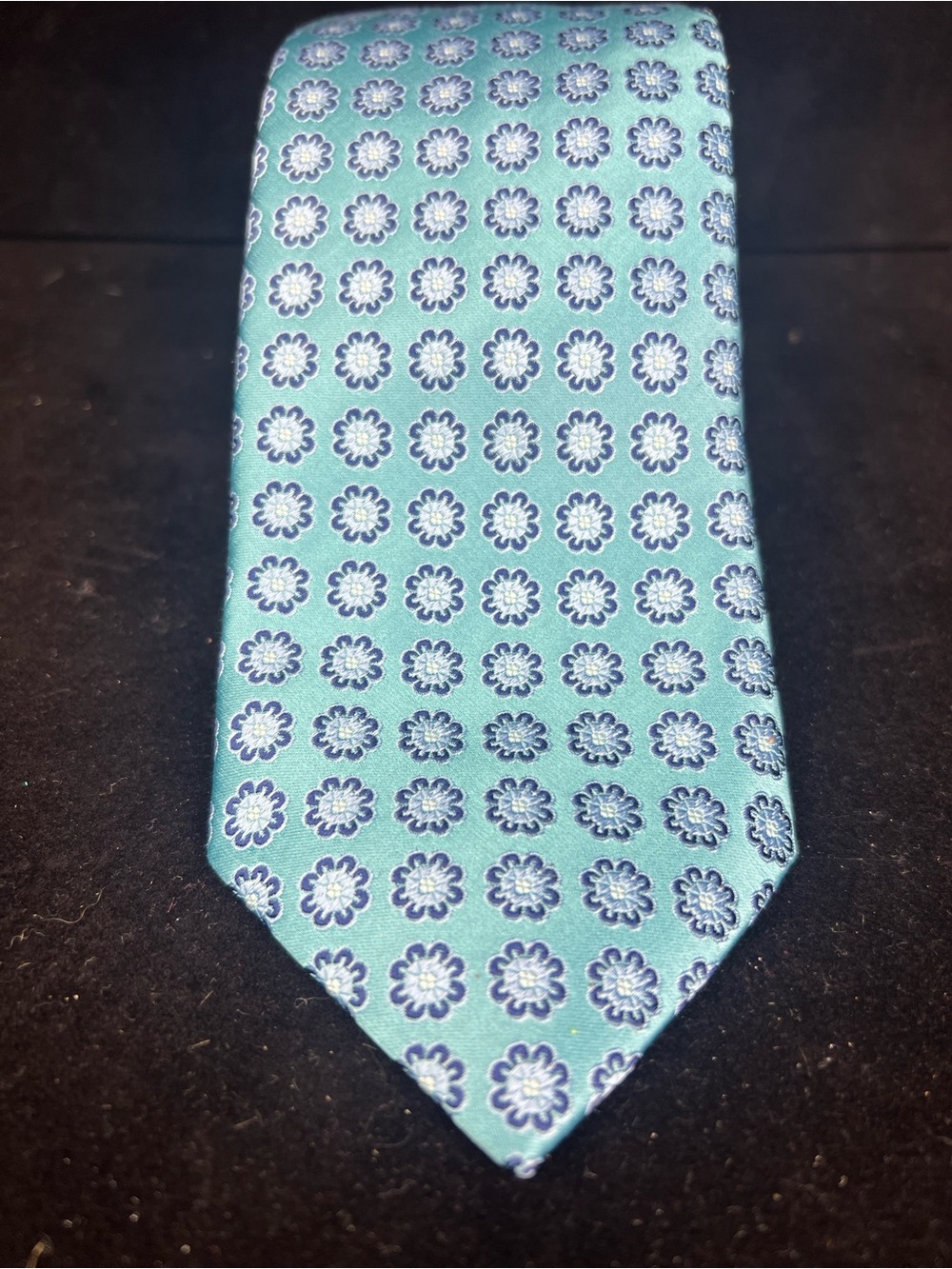 Eton Teal Floral Medallion Tie